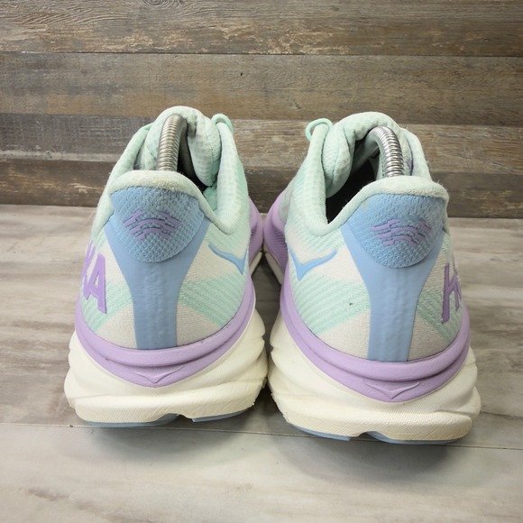 Hoka One One Womens Size 10 B Clifton 9 Running Shoes Teal Purple 1127896 SOLM - Picture 6 of 9